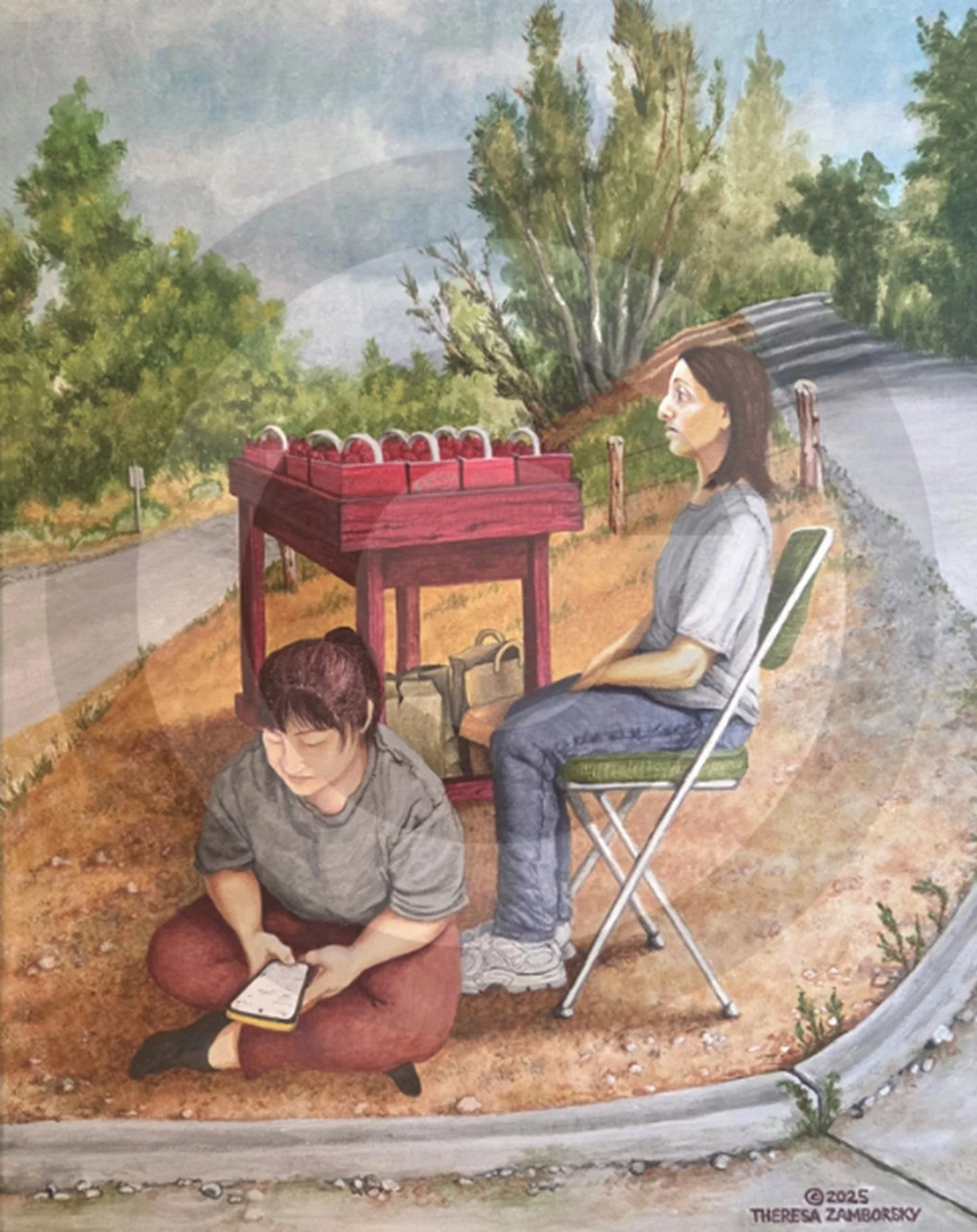 Sidewalk Strawberry Stand