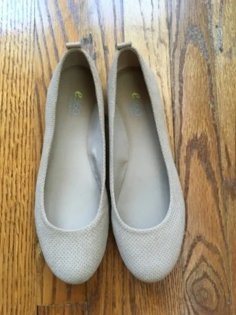  Easy Spirit e360 Nude Ballet Flats-$7