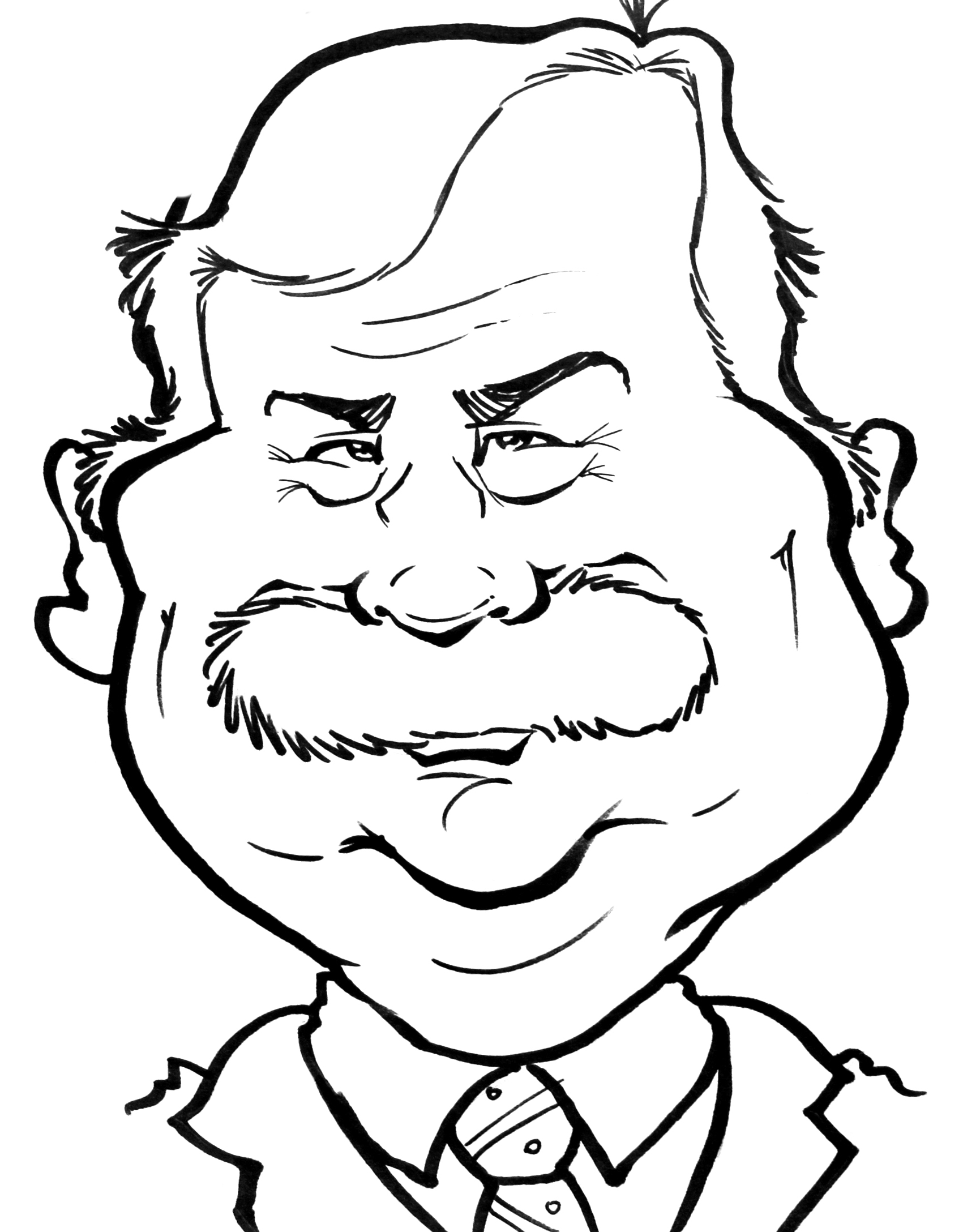 Traditional Hand-Drawn Caricature Sample 16