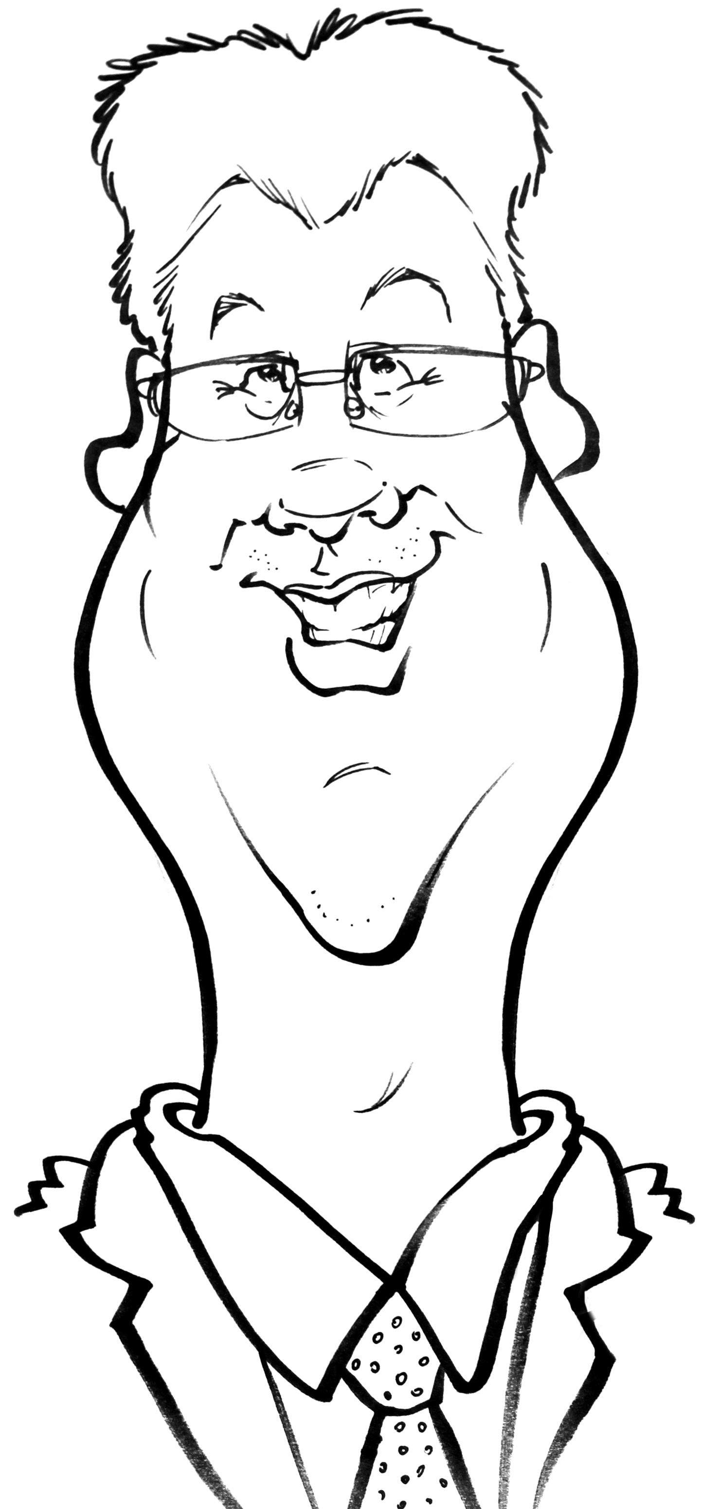 Traditional Hand-Drawn Caricature Sample 4