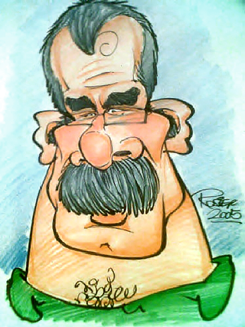 Traditional Hand-Drawn Caricature Sample 13