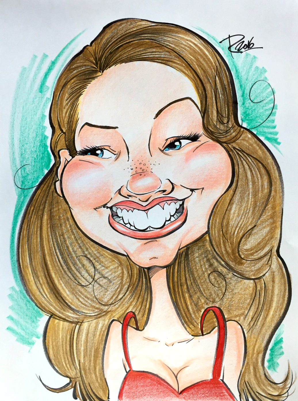 Traditional Hand-Drawn Caricature Sample 18