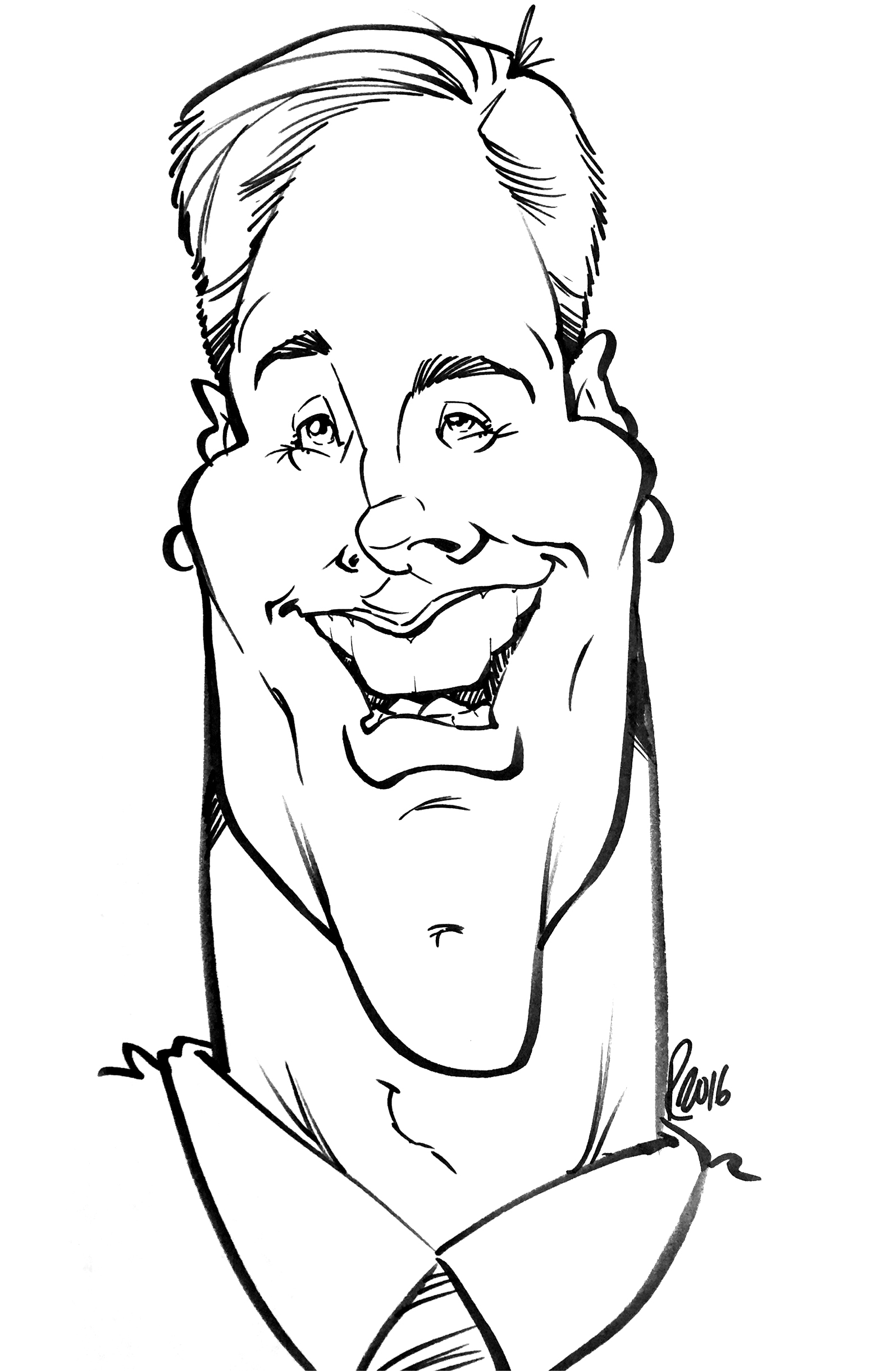Traditional Hand-Drawn Caricature Sample 8