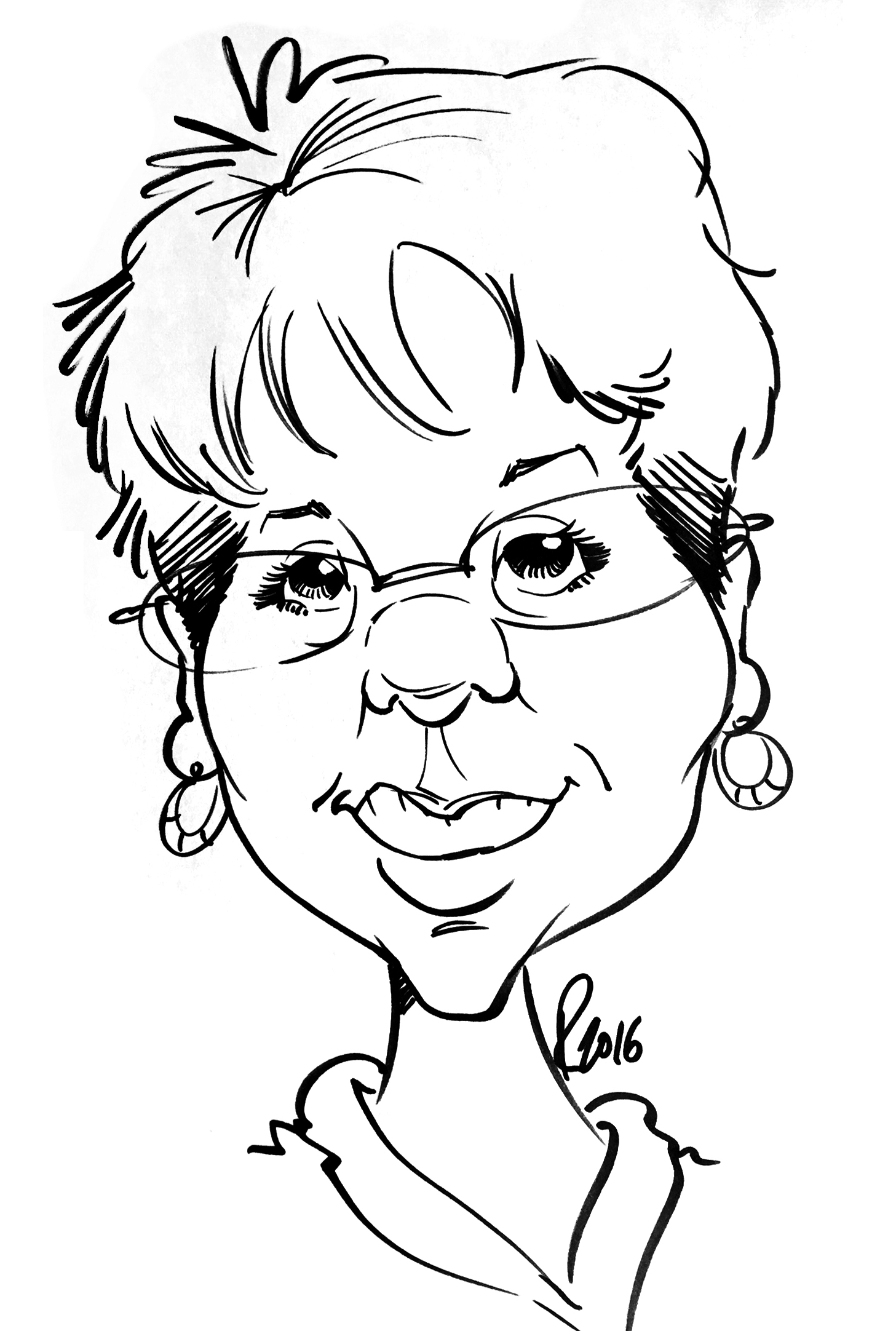 Traditional Hand-Drawn Caricature Sample 10