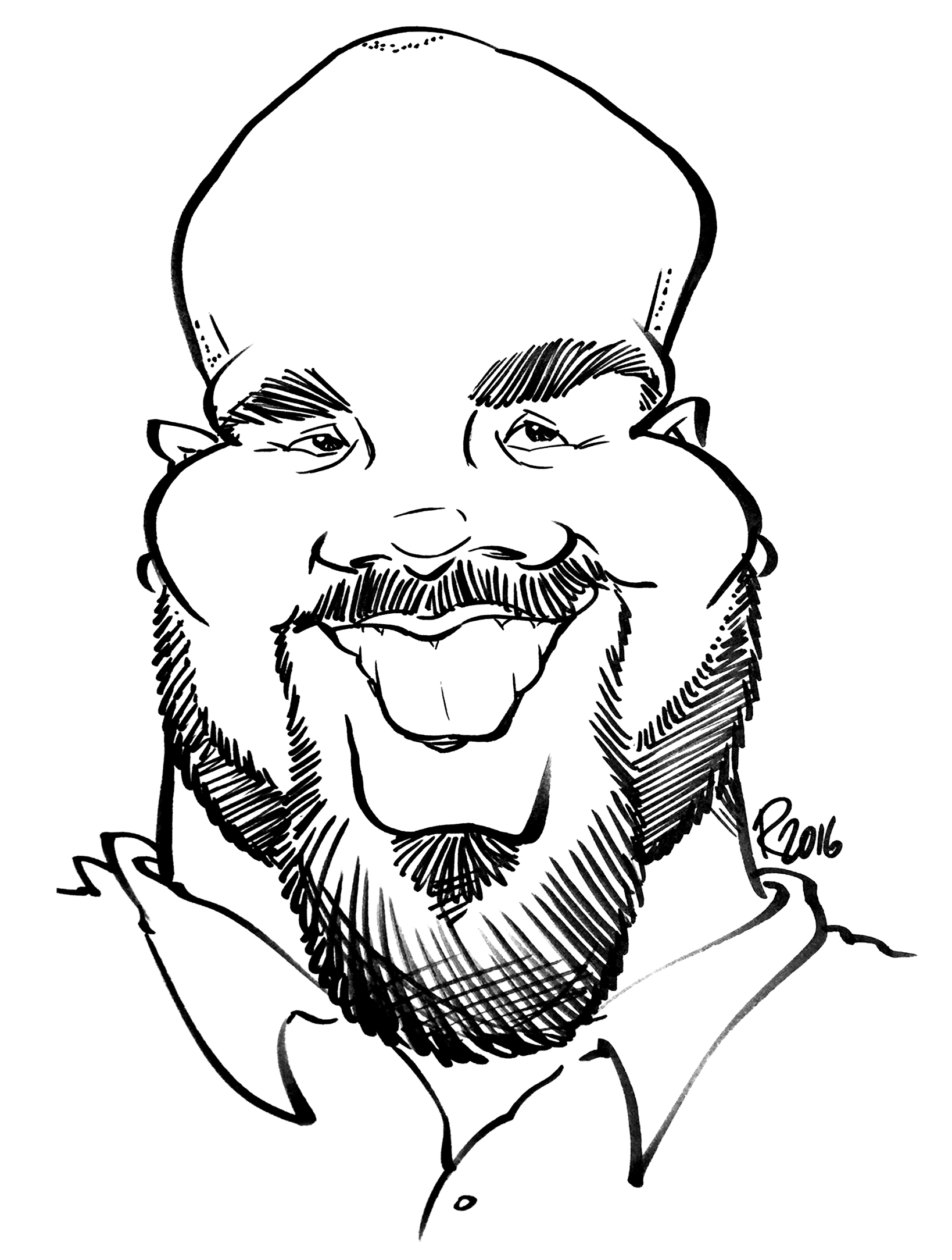 Traditional Hand-Drawn Caricature Sample 19