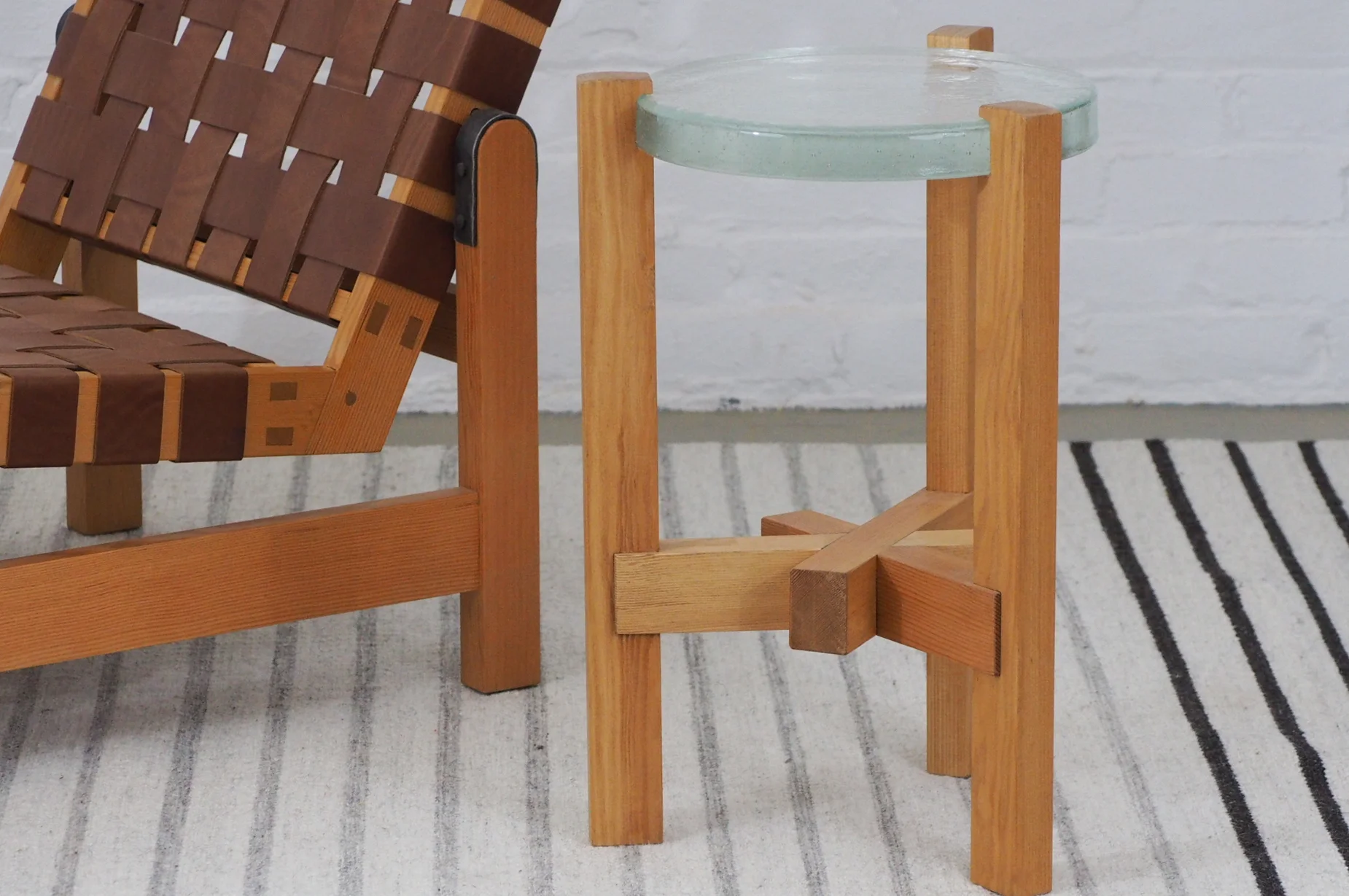 Trilap Cast Glass Table