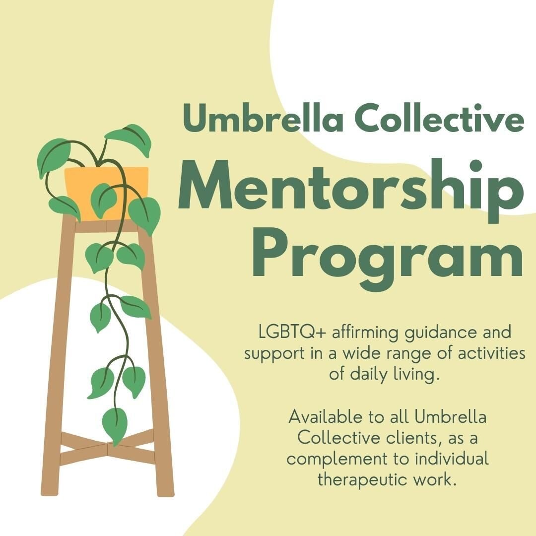 Our mentorship program is now accepting new clients! 

Our mentors can help you with activities and goals including:
* Strategies for organization and executive functioning
* Applications for housing, school, or employment
* Setting up a safe home en
