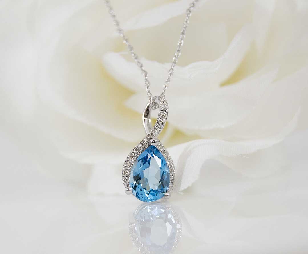 B361176 blue topaz pear necklace 2.24 blue topaz .20TDW $1600 retail (60%off) 230-00171.jpg