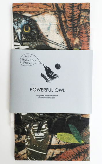 Powerful Owl Tea Towel