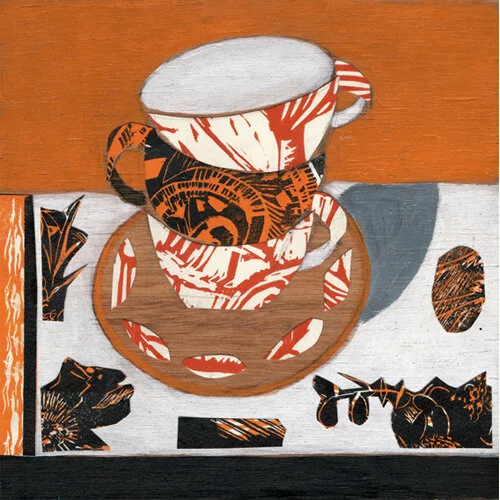 Orange and black cups