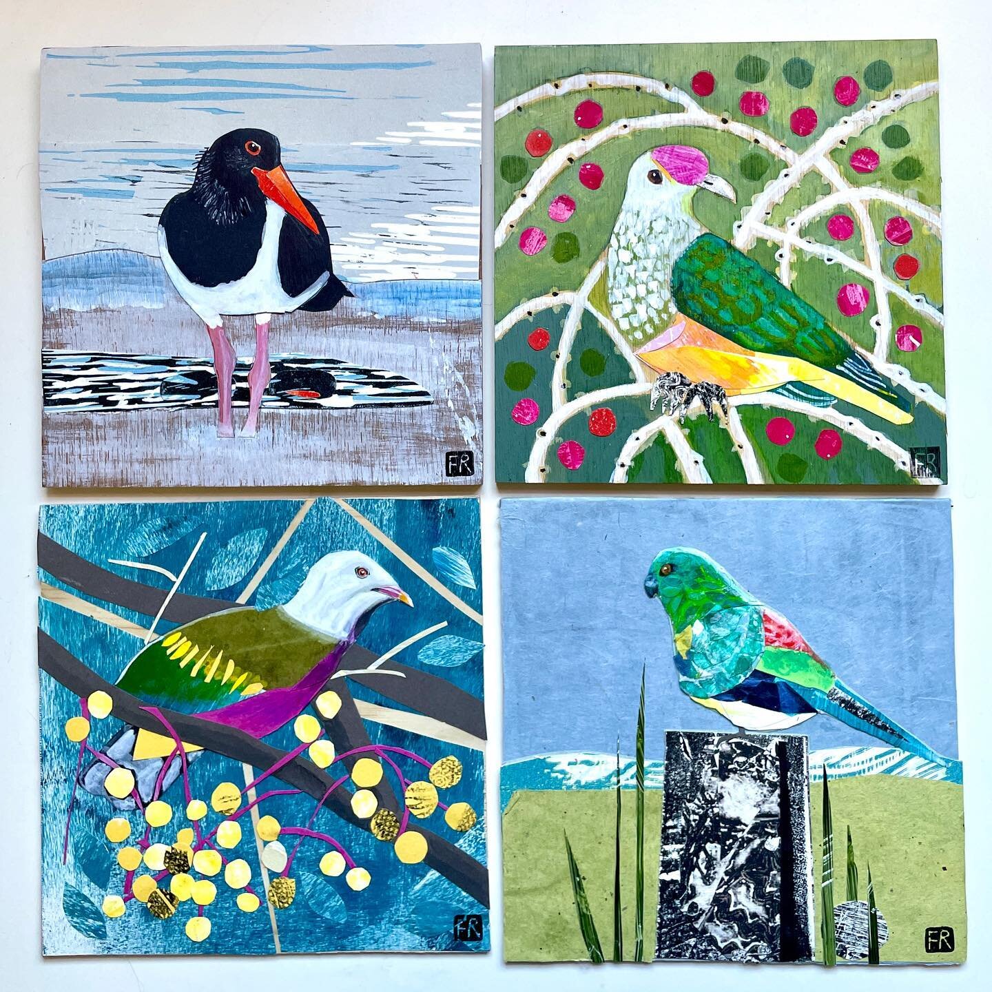 Some more birds I&rsquo;m freeing today as part of my lockdown #artistsupportpledge . All artwork $220 - from L-R top - Black Winged Stilt, Musk Lorikeet, Major Mitchell, Palm Cockatoos. Please DM if interest to purchase. 

#artistssupportpledge #bir