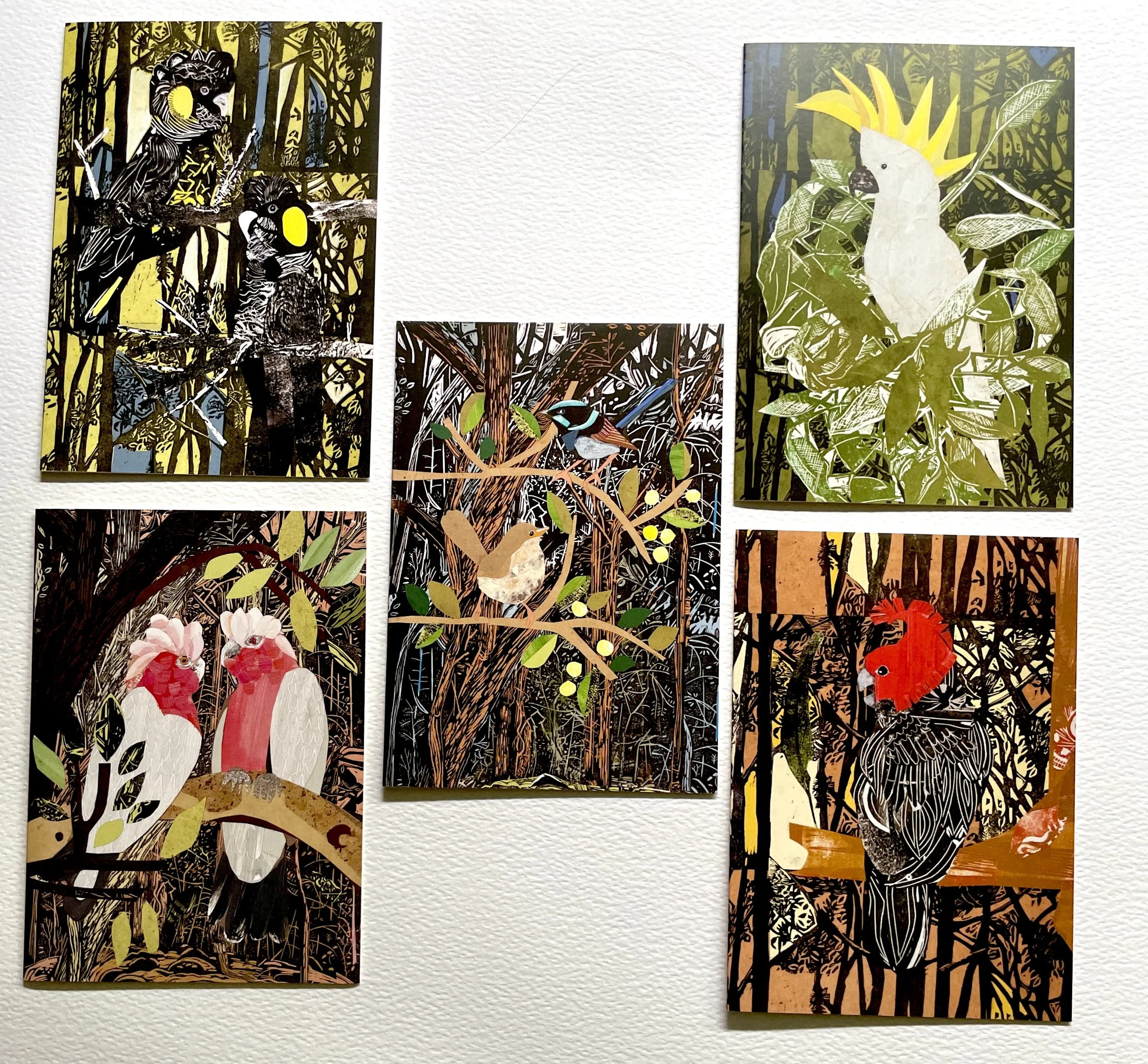 Flock 6, set of 5 cards.