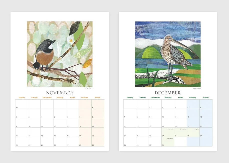 2026 australian bird calendar fiona roderick November December