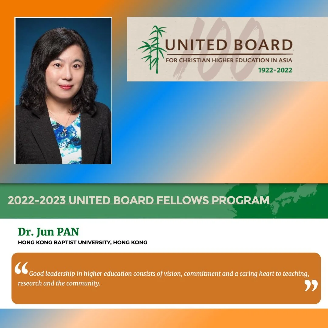  Dr. Janice Jun Pan Awarded 2022-23 United Board Fellowship