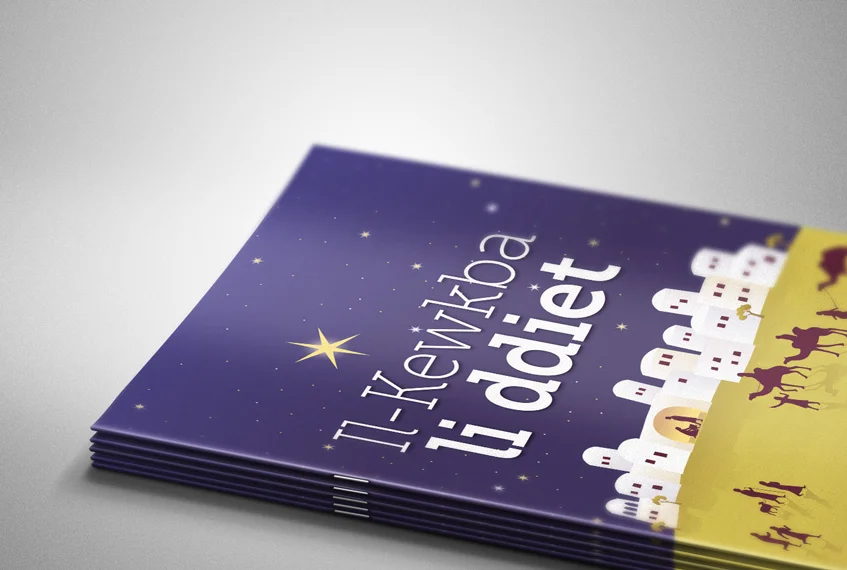 This children's book is quite a dear project for me since I wrote the story and a friend of mine made the illustrations. It is a retelling of the story of the first Christmas from the point of view of the people that got the news of the blessed birth. Apart from the story, this book is also a colouring book and an advent calendar. 'Il-Kewkba li ddiet' is a Media Centre Publication.