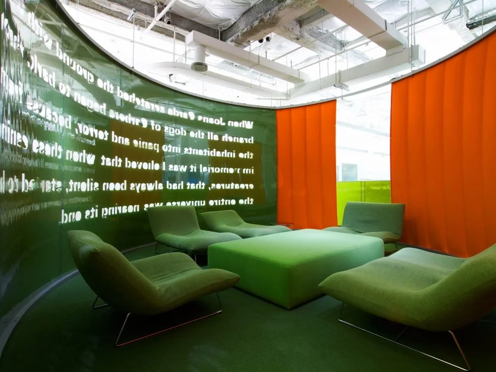 Green wellbeing area in the office