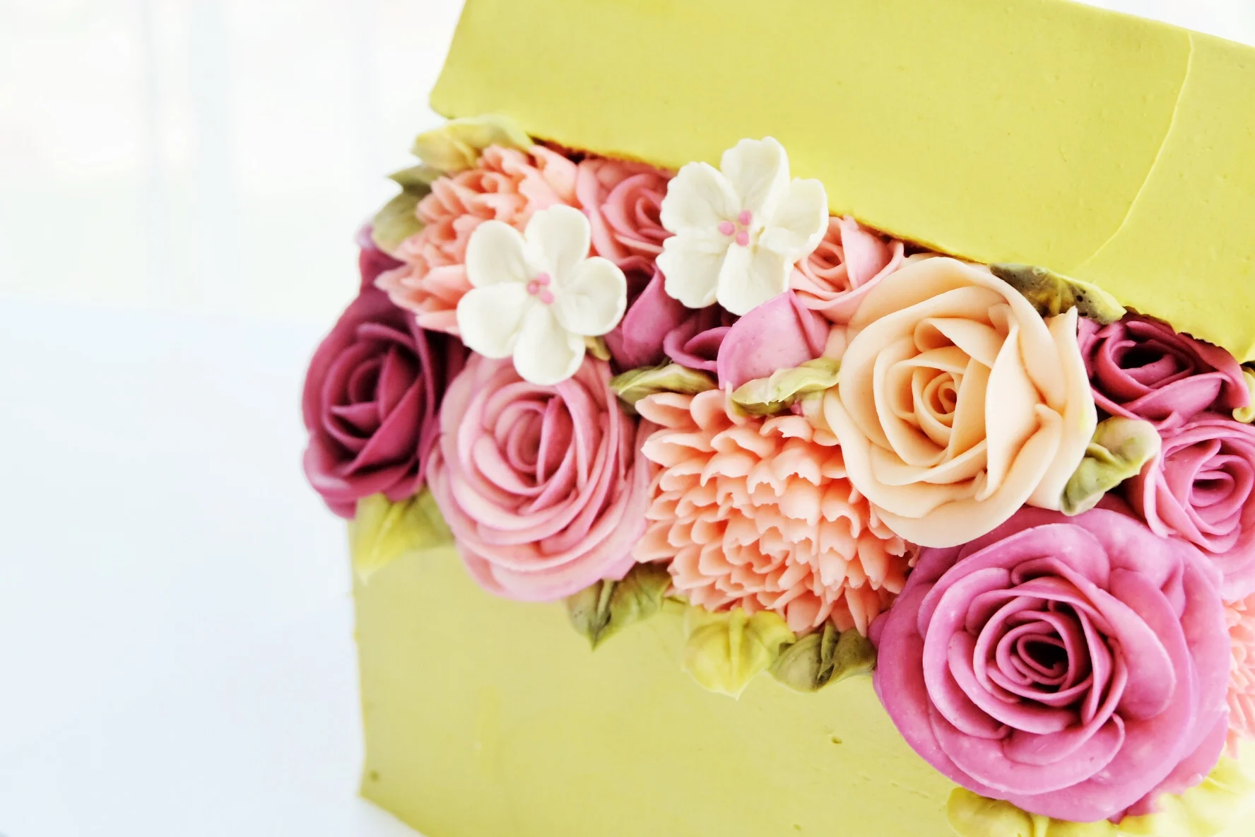 Detail of Buttercream Flower Box