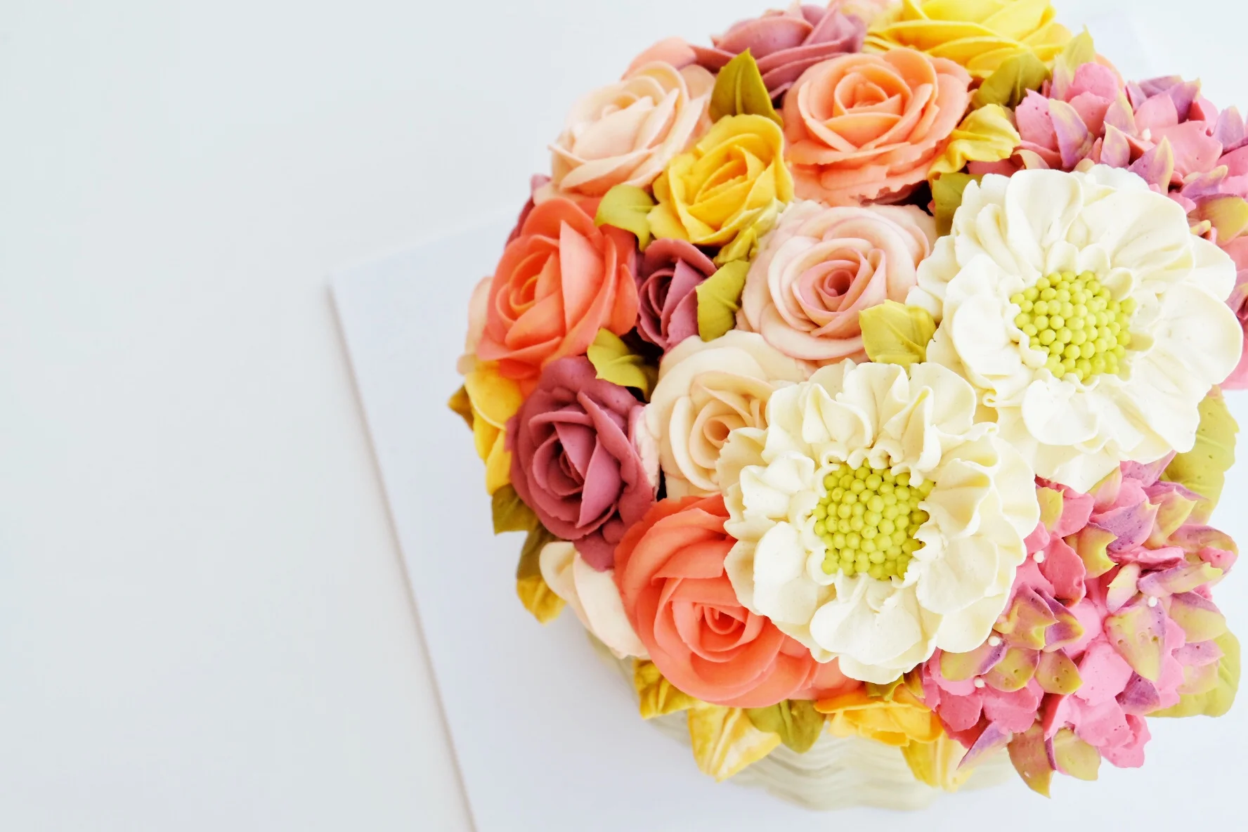 Detail of Buttercream Flower Basket