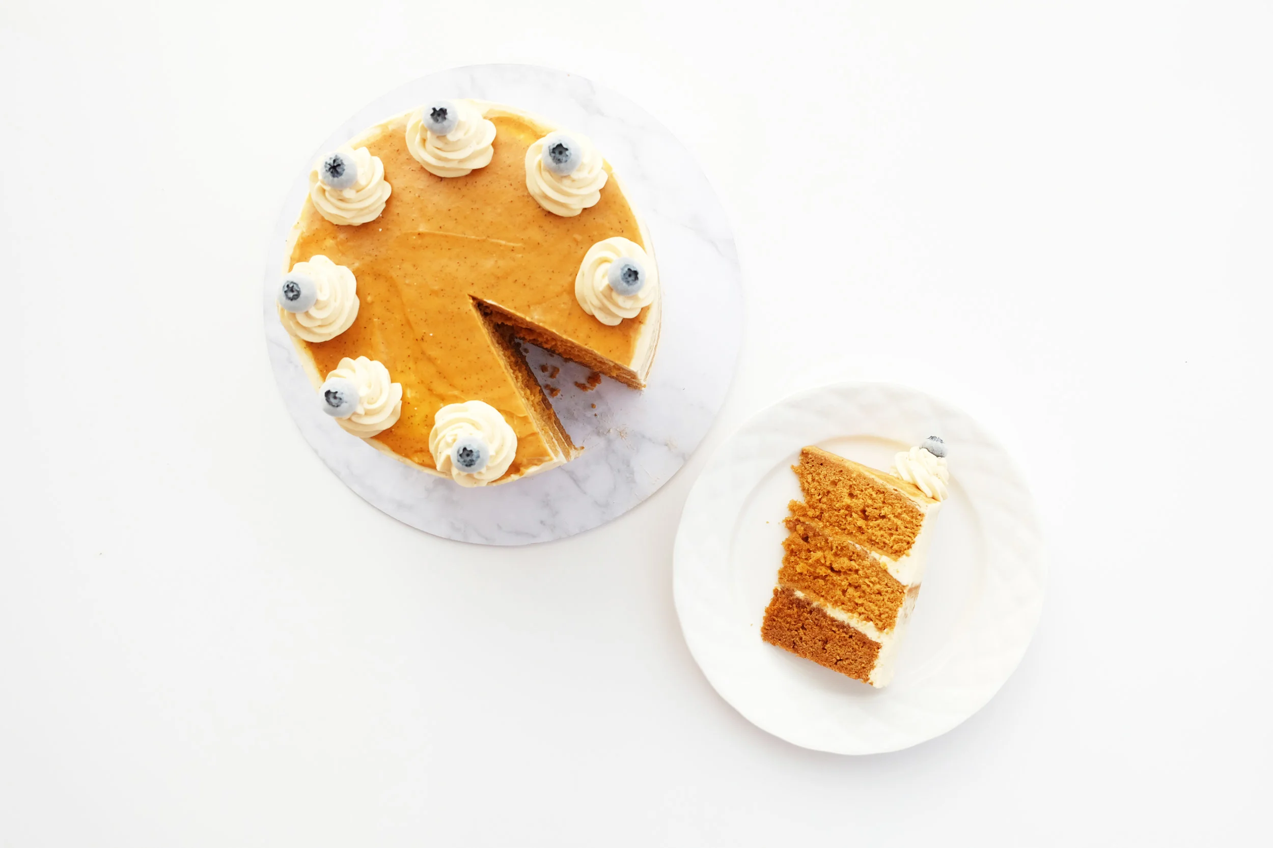 Thai Milk Tea Cake