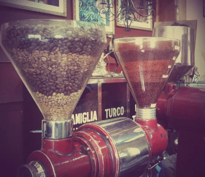 The retro feel of Tomoca adds to the atmosphere of this place…