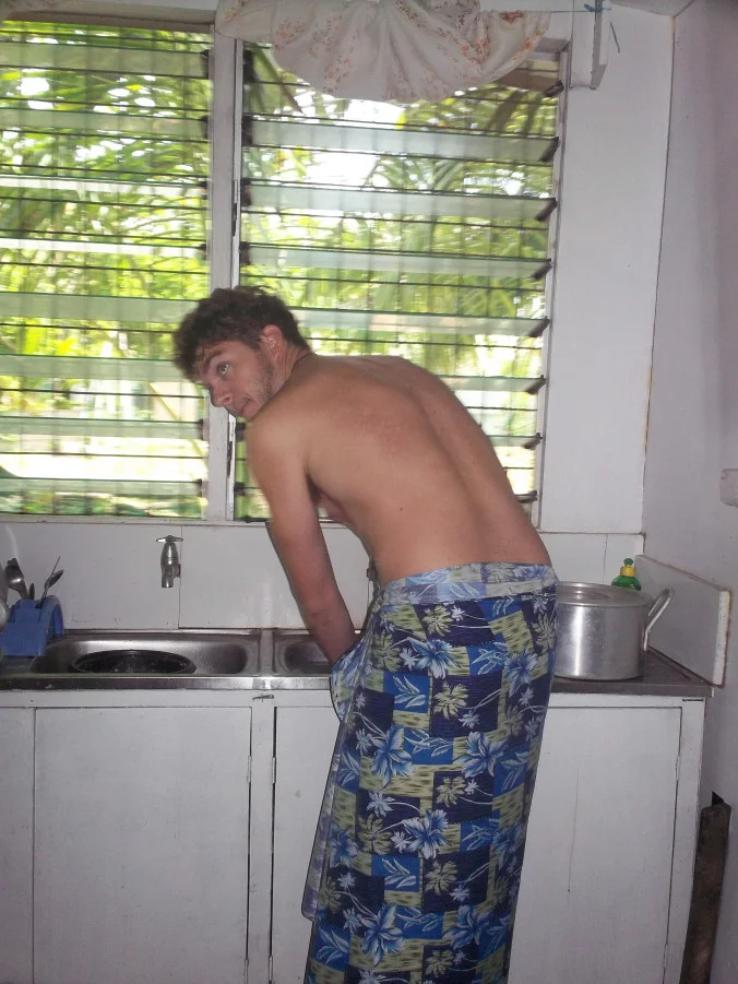 The 'almost' naked chef...