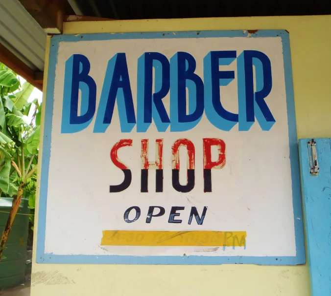 The not-so-open barber shop...
