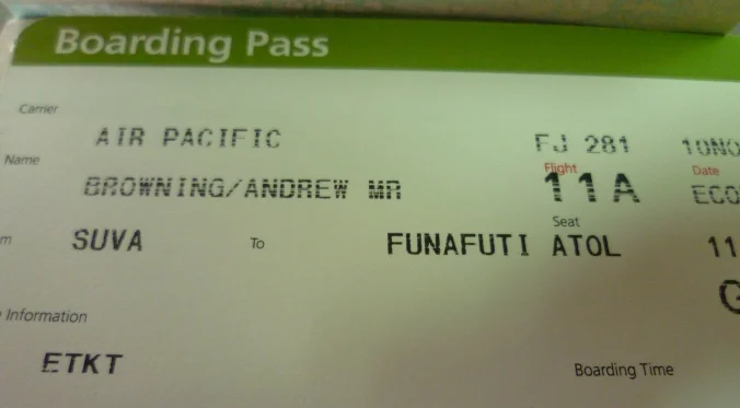 One of the more exciting plane tickets I've owned...