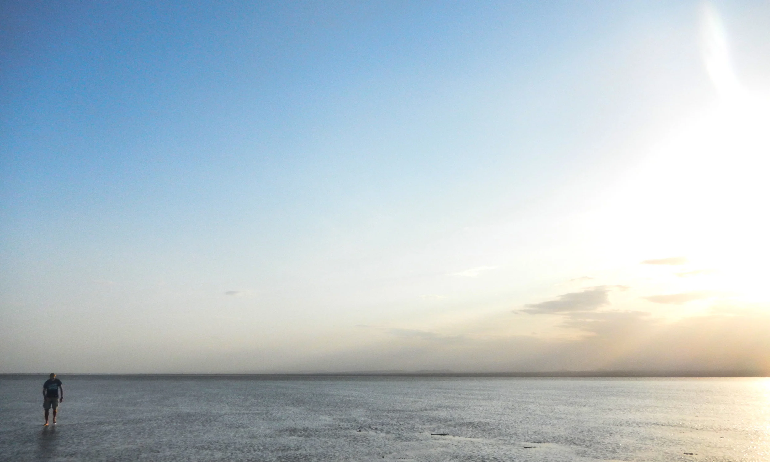 The flat expanses of the Danakil, far below sea level...