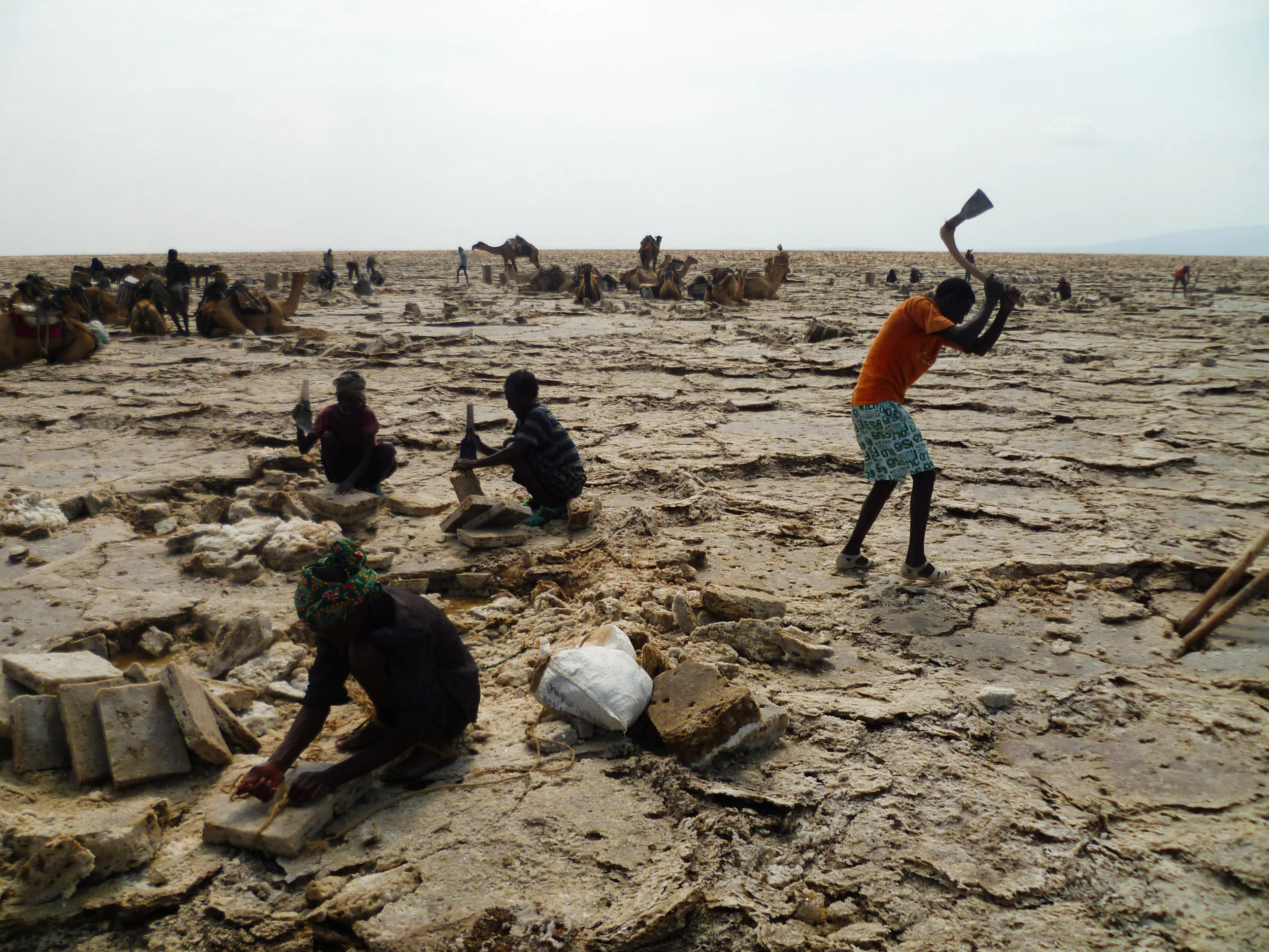The mining process in action...