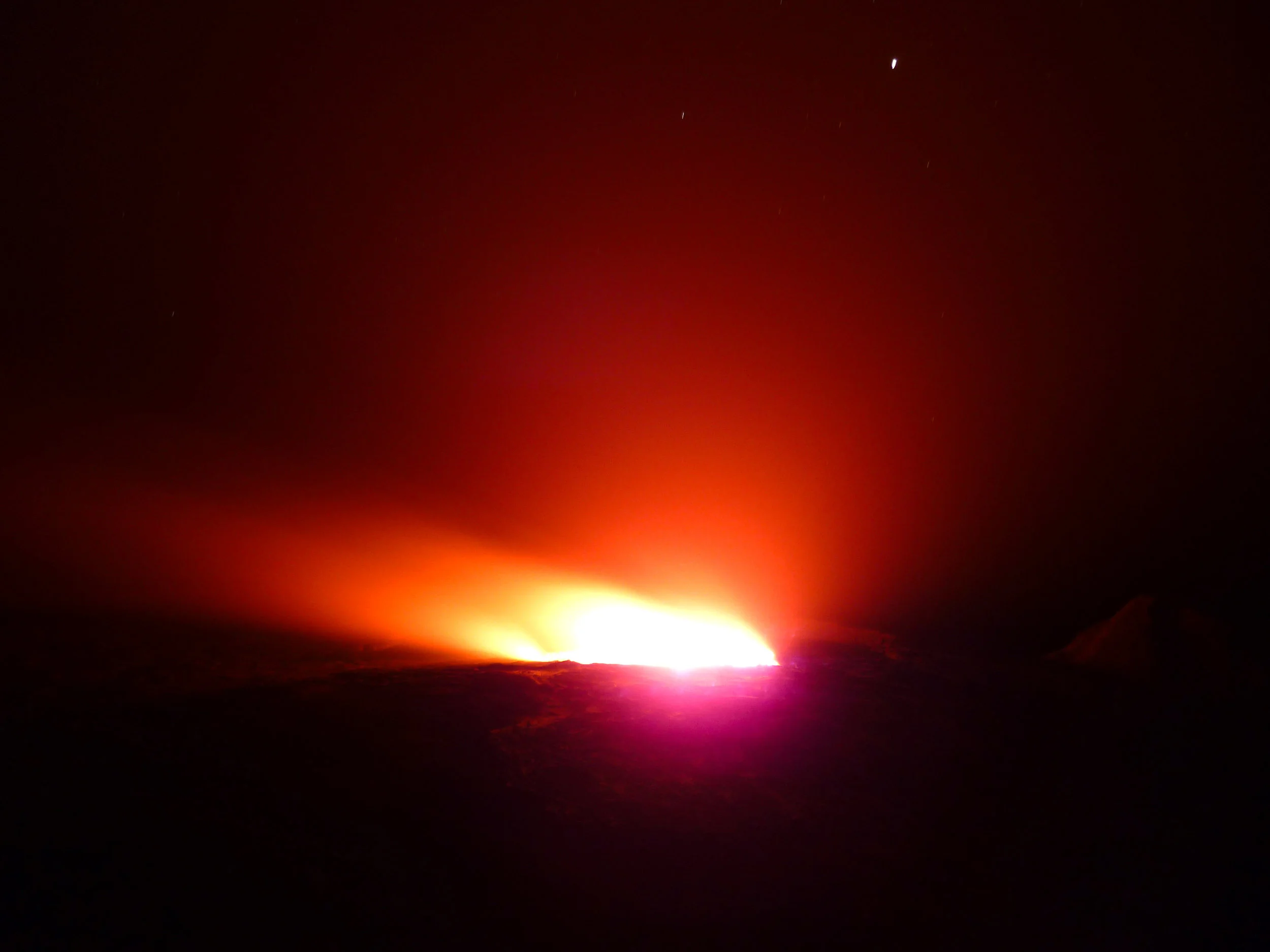 The volcanic glow eminating from the Gates of Hell...