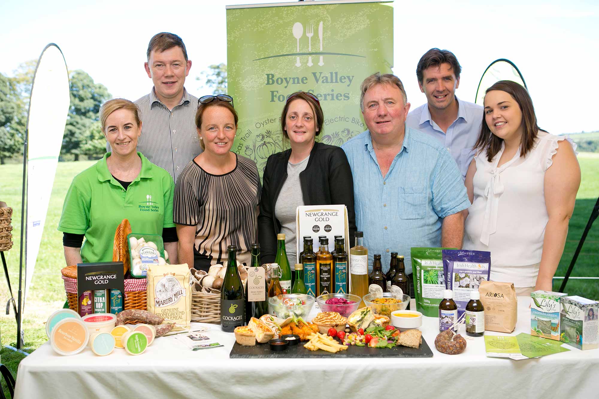 Members of the award winning Boyne Valley Food Series at the at the launch The 2016 Point to Point and Country Fair at Dowth which will take place on Sunday 30 th October. 