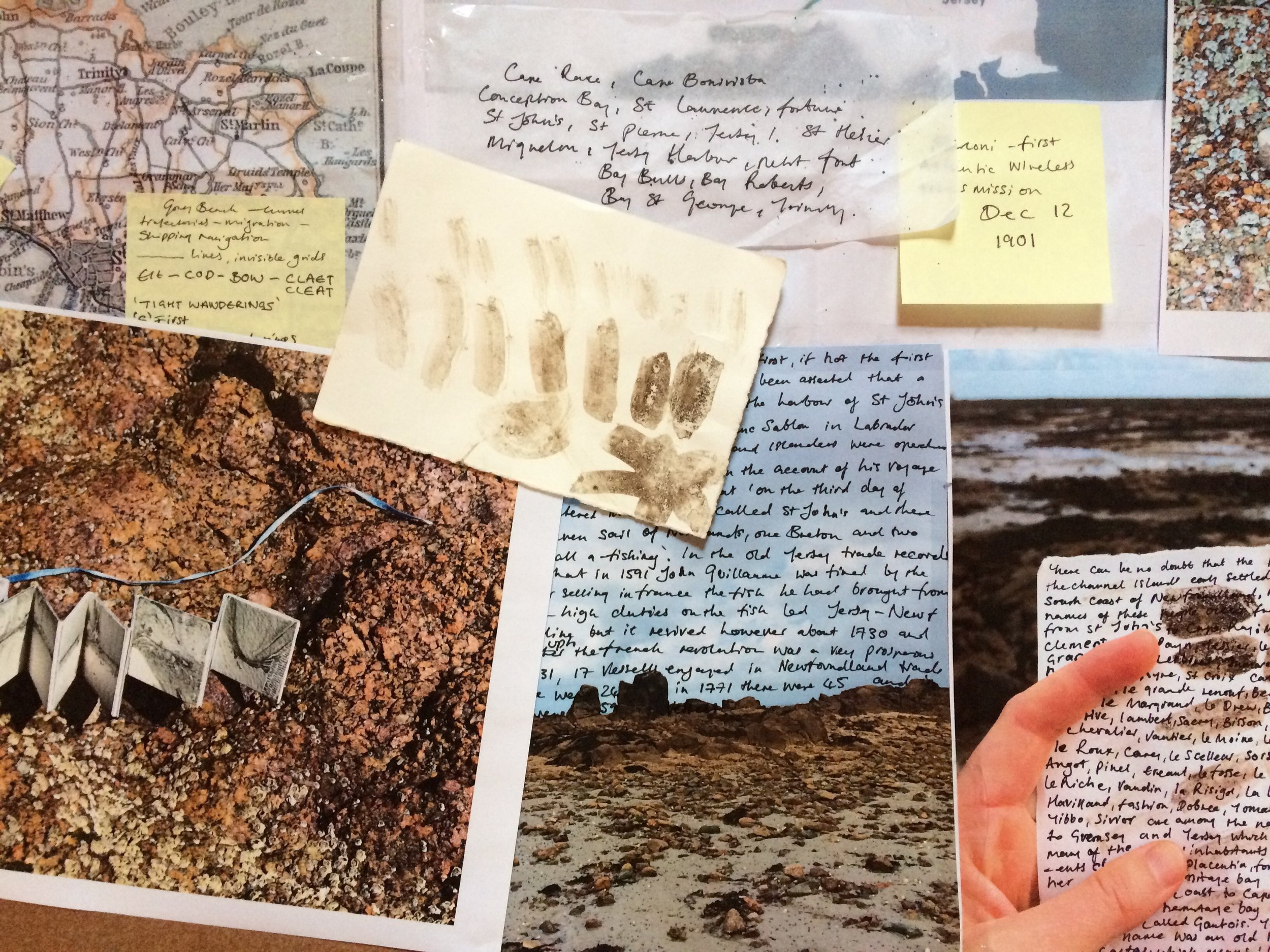 Notes, including documentation from my ' Pocket Archive' and writing on the connections between Jersey and Newfoundland.