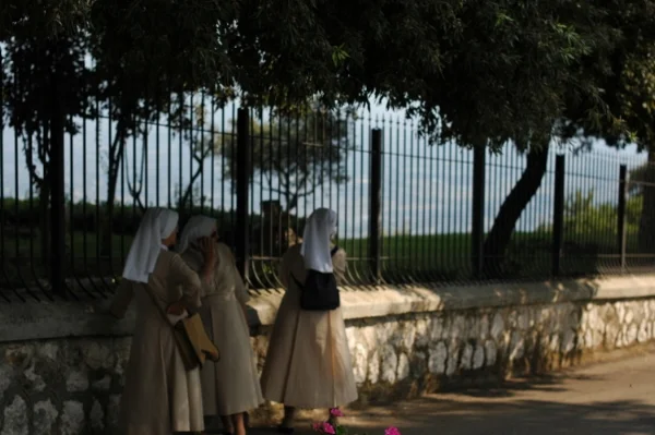  Production shots. Monte Cassino Abbey. Italy. 