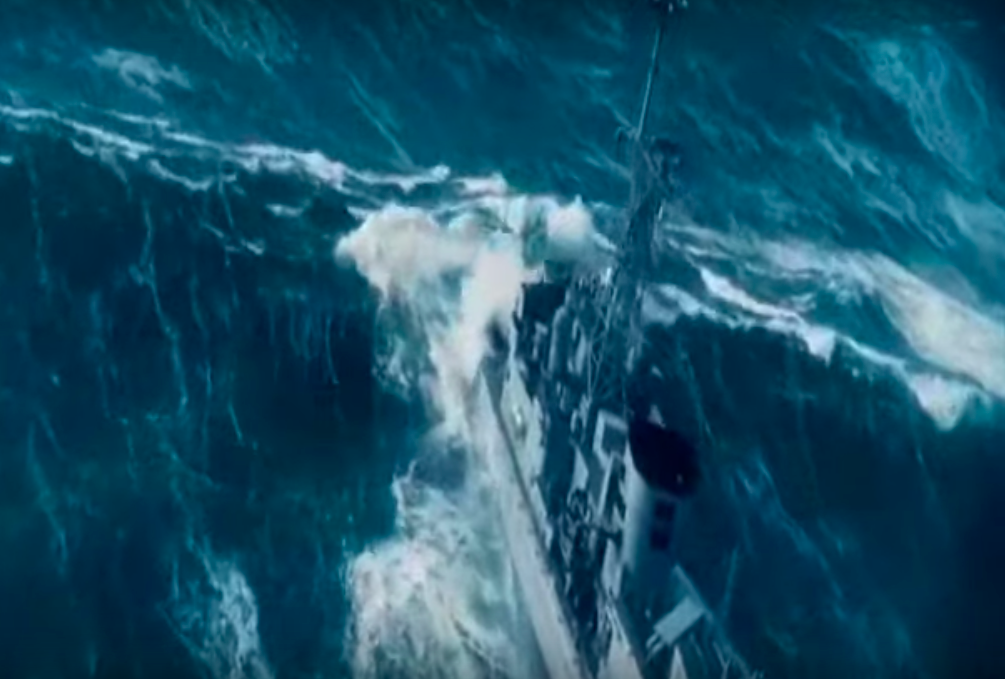 Screen shot from ‘Rough Seas North Atlantic’ Youtube Oct 9th 2010.