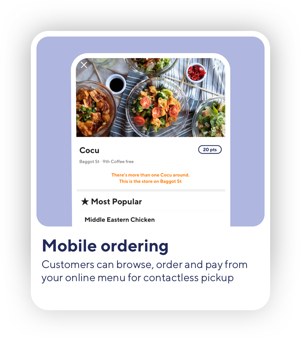 Bamboo Contactless food ordering