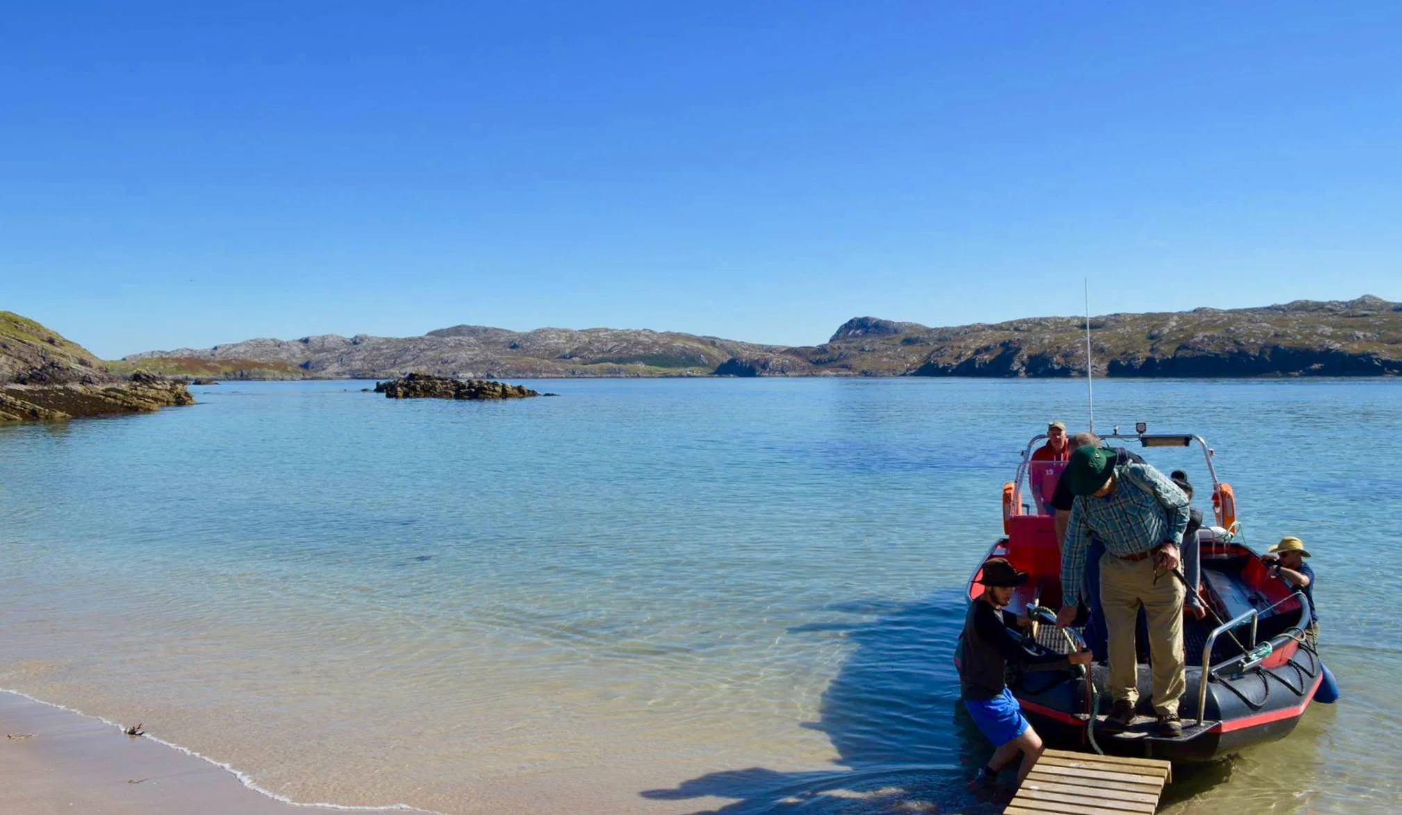 Landing at Handa Island