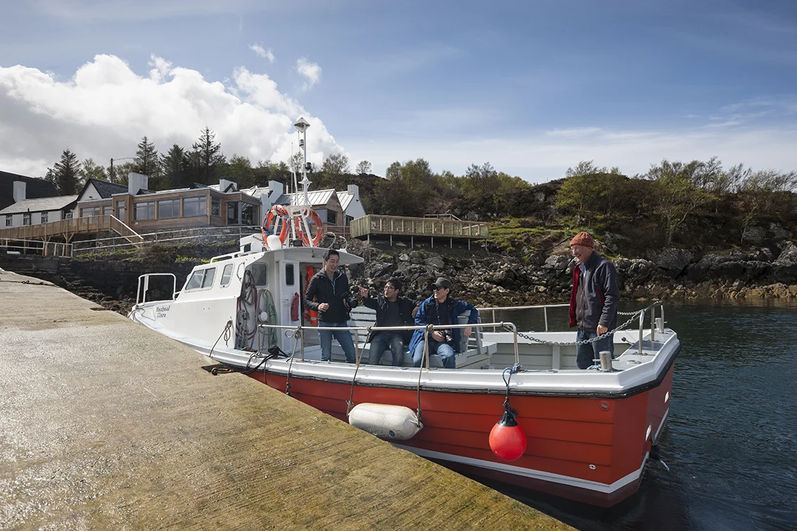 The Rachael Clare ready to set out at Kylesku