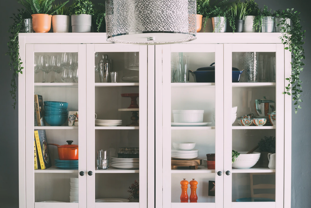 Guest Post How To Style Your Kitchen With Glass Door Cabinets House Home Organizing Glass Door Kitchen Cabinets, How To Style Glass Kitchen Cabinets