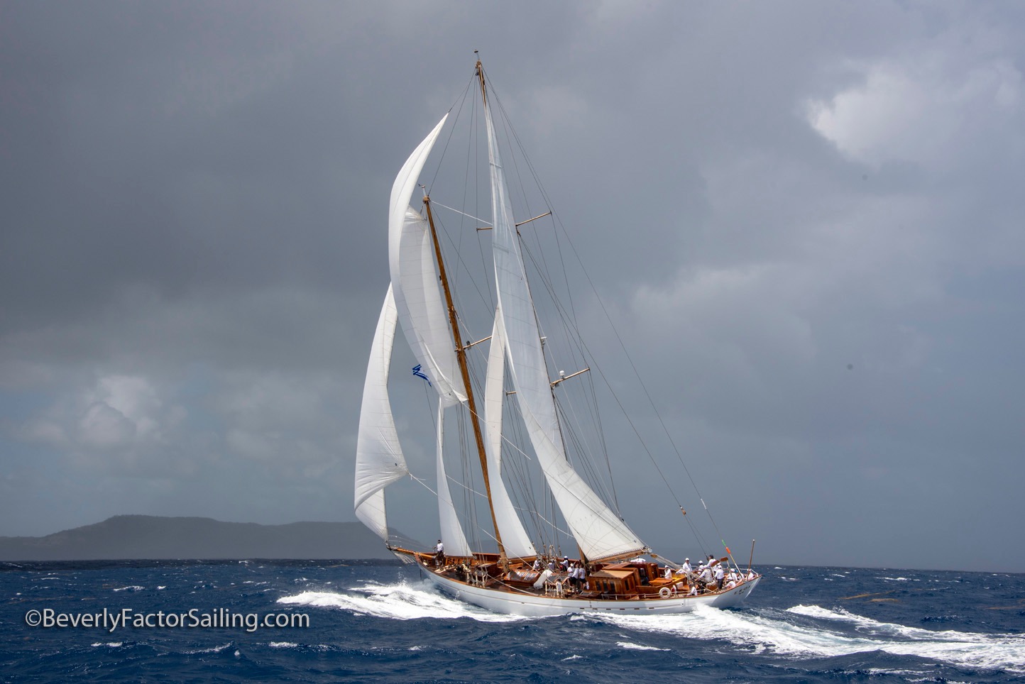 sailing on classic yacht Eros