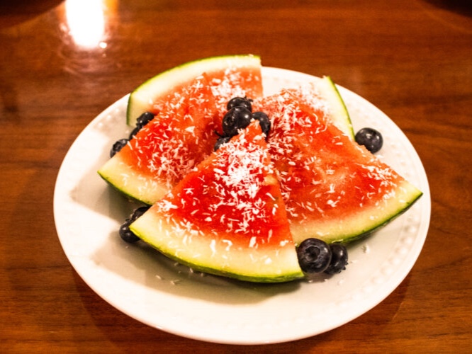 watermelon on plate