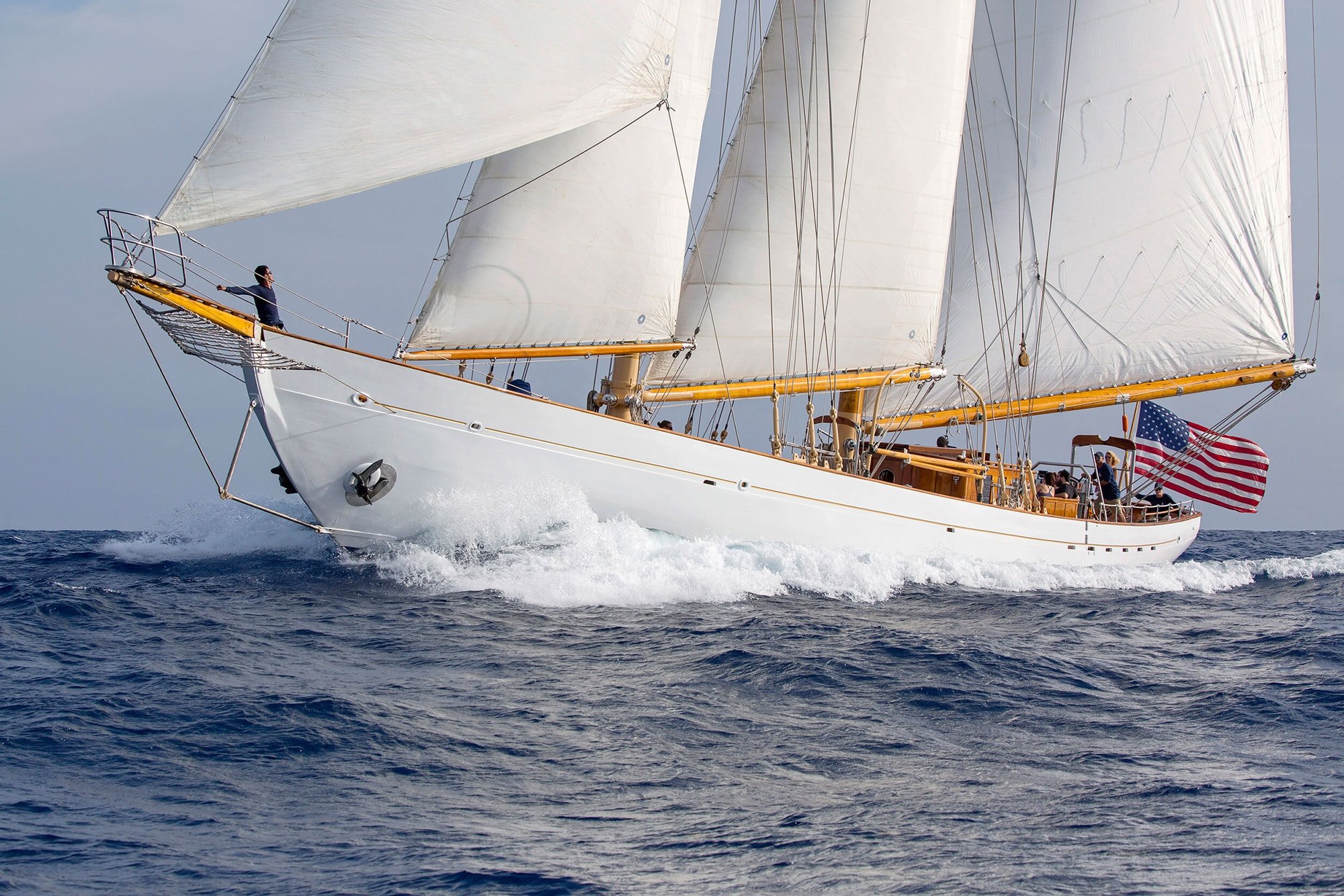 sailing on classic yacht Eros