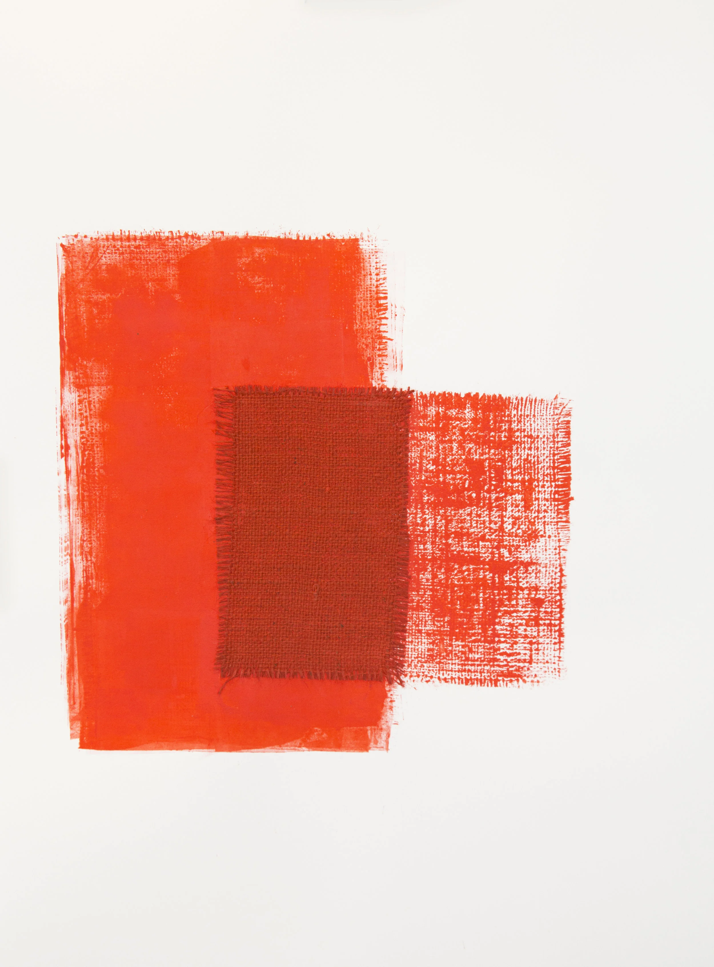VERMILLION COMPOSITION:30X22:JUTEANDMIXEDMEDIAONPAPER:2015.jpg