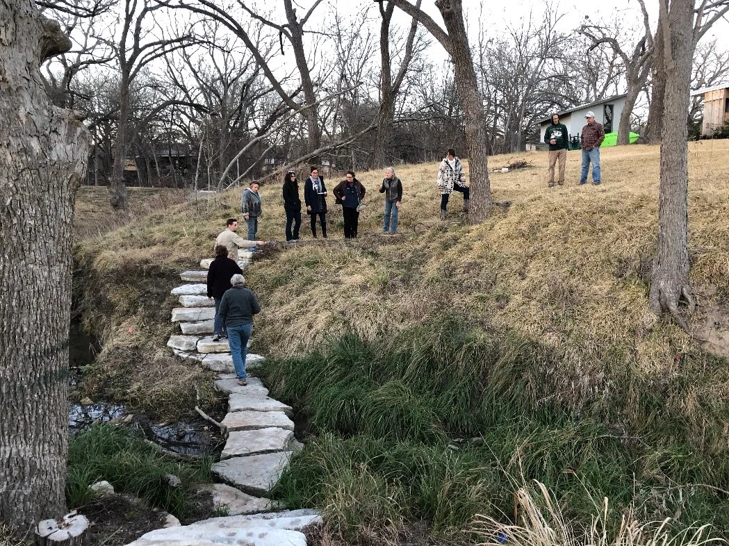 This past January, Suzanne hosted the first of many planned social gatherings designed to facilitate networking by bringing together landowners at sites that provide examples of good riparian stewardship. Photo courtesy of Christine Middleton.
