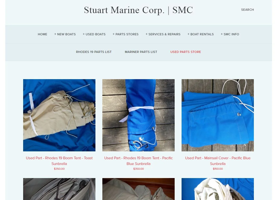 Used Parts Section at Stuart Marine