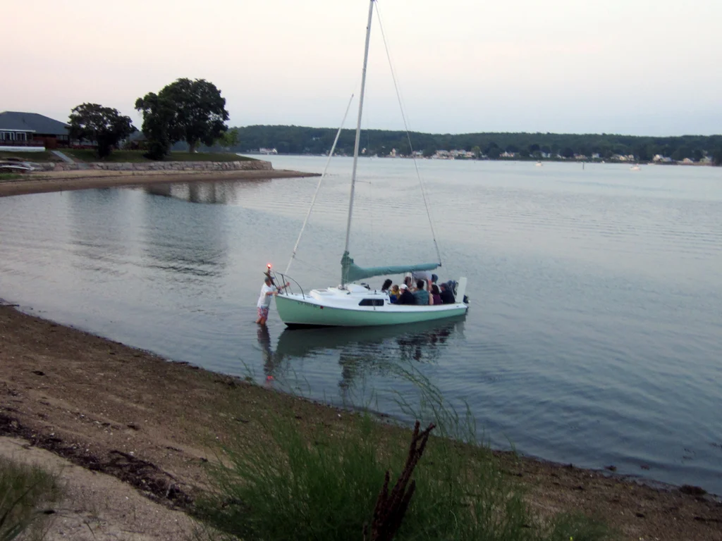 July 18th: I took friends and family motoring out into Niantic Bay to anchor and watch the fireworks for Celebrate East Lyme.