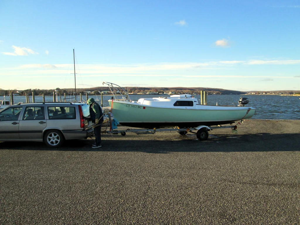 I then motored to the nearby launch ramp where my father met me with the trailer. ORION is now safely in her garage in Northford awaiting winter maintenance.