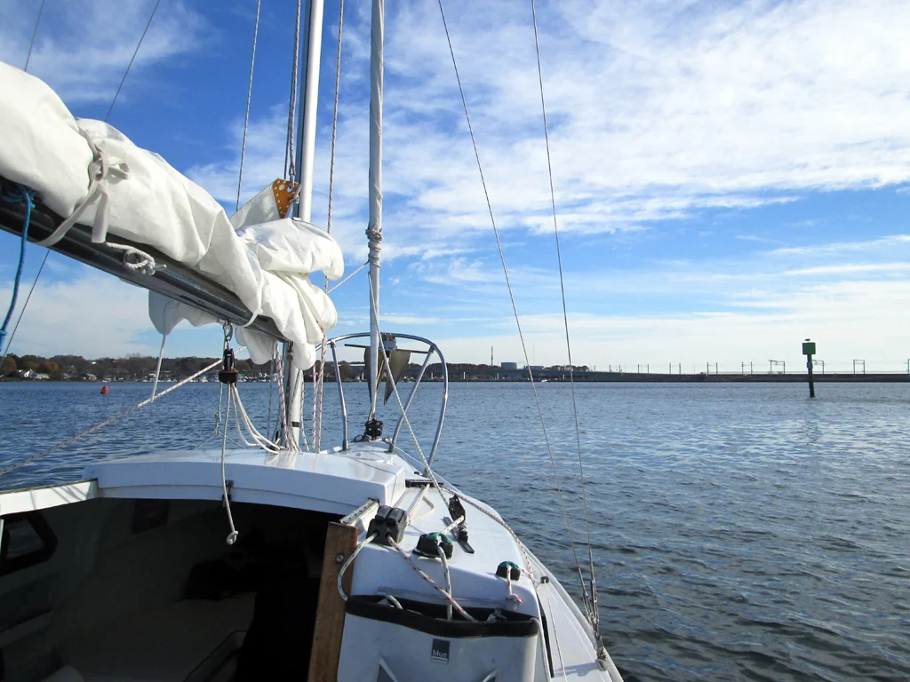 I motored down the River to see if any other boats were around. Except for some boats at the marinas, everybody else had been pulled out for the winter.