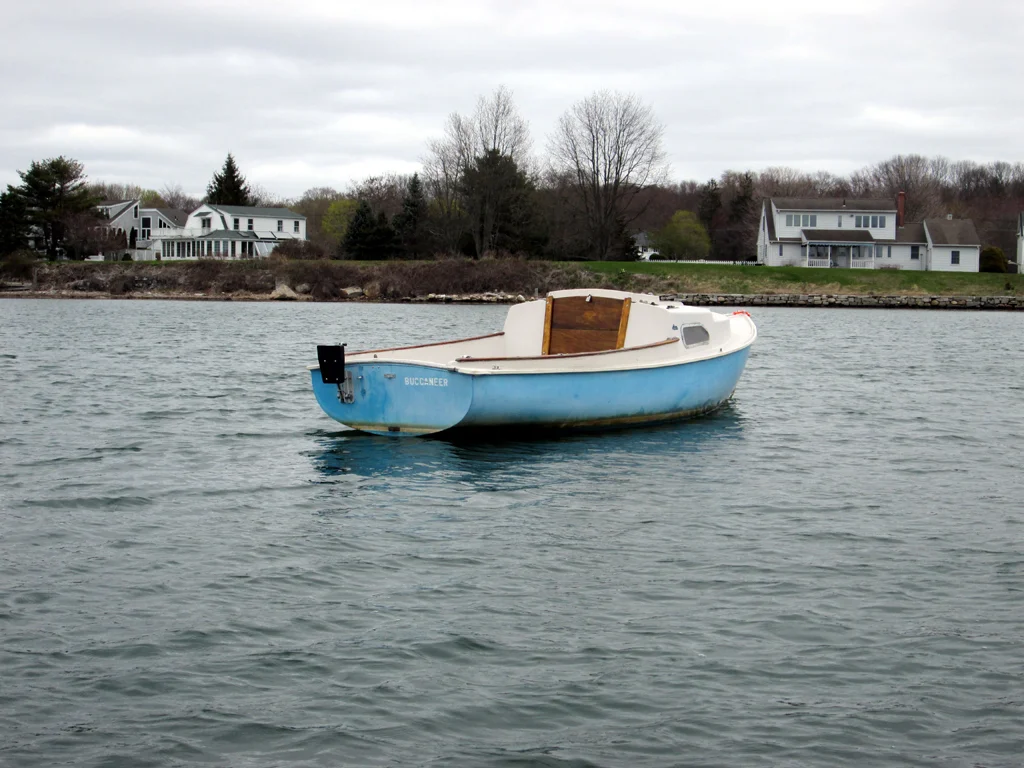 Jay Sullivan's boat, BUCCANEER, is on a mooring on the Waterford side of the Niantic River. Nice to have another Mariner in the neighborhood!
