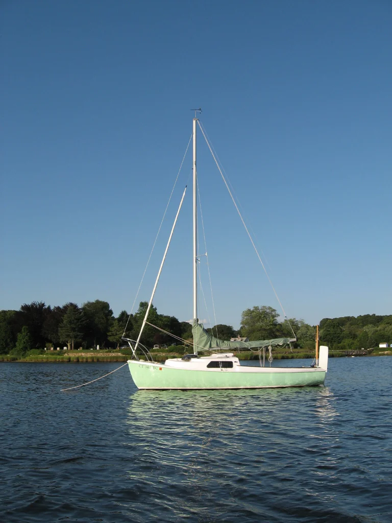 August 7th - sailed with Liz to Mystic Seaport to stay overnight. We anchored just north of the Seaport by the Elm Grove Cemetery .