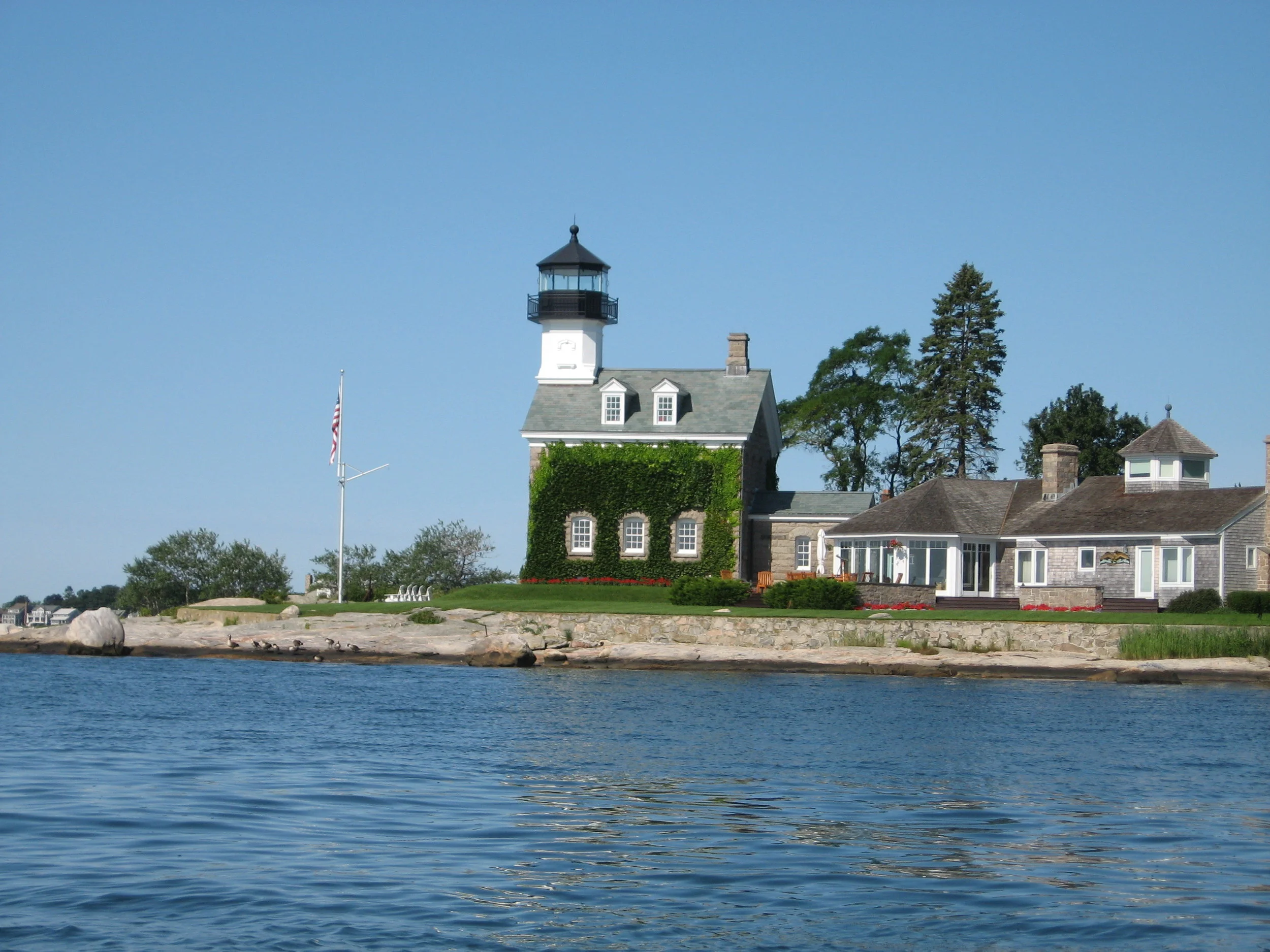 We passed the Morgan Point Lighthouse at Noank. This is now a private residence!